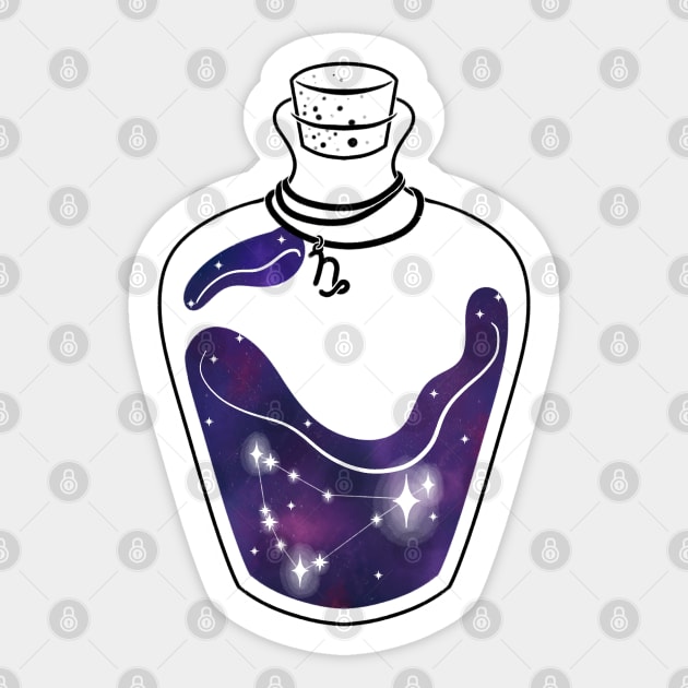 Capricorn ~ Constellation in a jar ~ Potion Bottle Sticker by Ruxandas